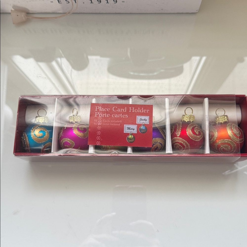 🎄 Holiday Place Card Holders – Set of 6 Ornaments 🎄